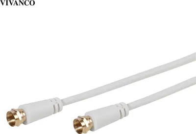 Produktbild von VIVanco™hochwertiges Receiver Anschlusskabel kompatibel mit SAT Receivern, F Stecker zu F Stecker, doppelt geschirmt
