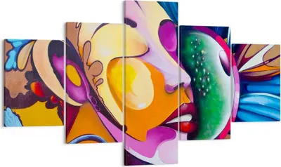 Produktbild von Bild auf Leinwand - Leinwandbild - Abstraktion modern - 125x70cm - Wand Bild - Wanddeko - Leinwanddruck - Bilder - Kunstdruck - Wanddekoration - Leinwand bilder - Wandkunst - EA125x70-3521