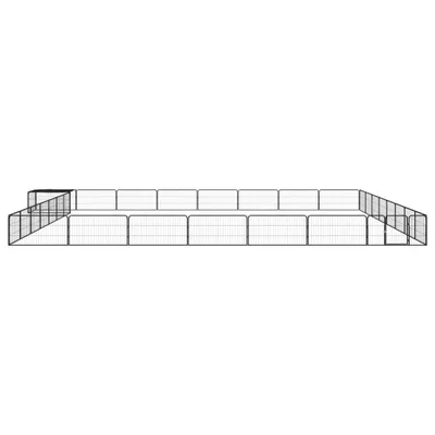 Immagine prodotto di vidaXL 32 pezzi box per cani nero 100x50cm acciaio verniciato a polvere