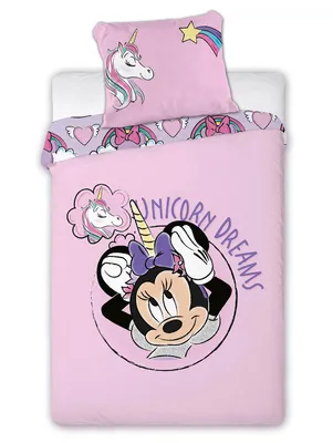 Produktbild von Disney Minnie Mouse Bettbezug, Unicorn Dreams - 140 x 200 cm + 70 x 90 cm - Baumwolle