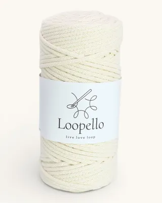 Produktbild von Loopello Baumwollkordel Pro 3 mm 100 m – Natur