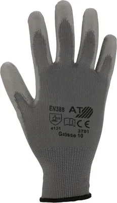 Produktbild von Robuste Feinstrick-Arbeitshandschuhe mit PolyurethanBeschichtung - Ideal für präzise Arbeiten, Größe 11, Grau 1 Paar