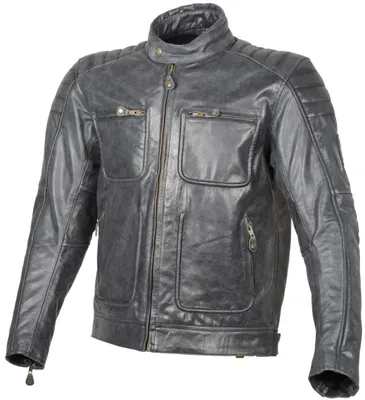 Produktbild von Booster Spitfire Motorrad Lederjacke Farbe: Schwarz, Grösse: M