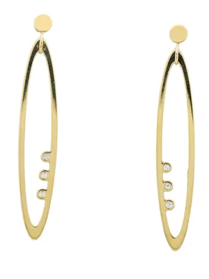 Produktbild von MIAMAR 1146875 Damen Ohrringe 14 Karat (585) Gelbgold Gold weiß