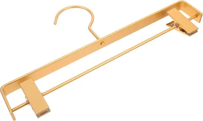 Produktbild von Hosenbügel aus Aluminiumlegierung mit Clips Platzsparender Kleiderbügel für Hosen und Röcke Robuste Metallkonstruktion