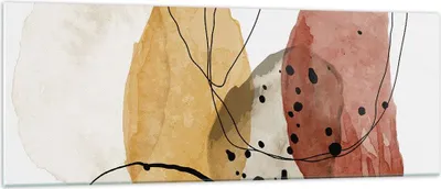 Produktbild von Bilder auf glas - Einteilig - Aquarell Abstraktion Formen - 140x50cm - Glasbilder - Wandbilder - Bilder - Wanddekoration aus Glas - Glas Bilder - Wandbild auf Glas - GAB140x50-4658