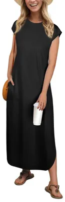 Produktbild von Sommerliches Maxikleid mit Ärmeln und Taschen