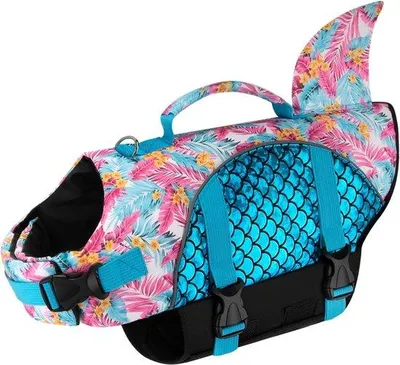 Image de Gilet de sauvetage pour chiens, réfléchissant, bleu, réglable