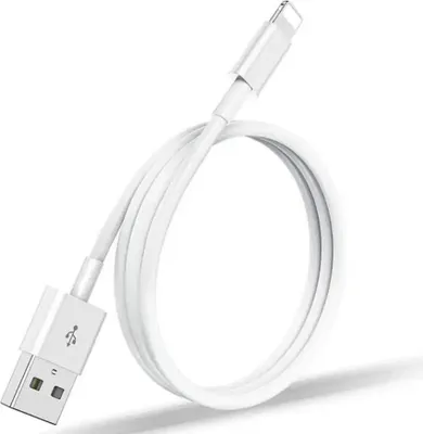 Immagine prodotto di Cavo di ricarica per Apple iPhone 14, 13, 12, 11, XR, XS, X, 8, SE Cavo di ricarica a 8 pin da 1 metro, bianco