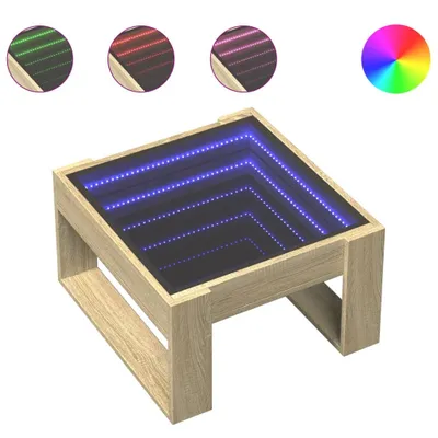 Produktbild von Couchtisch mit Infinity-LED Sonoma-Eiche 50x53x30 cm