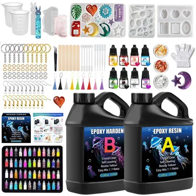 Epoxidharz-Set 1020 ml, glasklar, für Anfänger, inkl. Zubehör