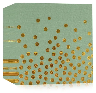 Productafbeelding van 40 Stuks Salbeigroene Papieren Servetten 33x33cm voor Feestjes