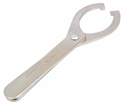 Immagine prodotto di Chiave universale per ammortizzatori moto, regolabile, per la regolazione del precarico, con ganasce a uncino, serraggio efficiente del collarino della molla