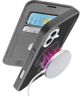 Image de CELLULARLINE Cellularline Daily Mag - iPhone 16 Protège-livre avec dos rigide semi-transparent compatible avec l'écosystème Magsafe