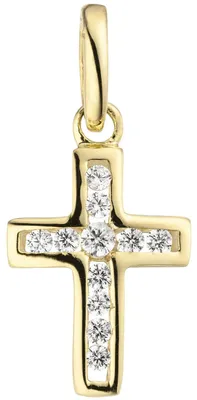 Anhänger-Kreuz-mit-weißen-Zirkonia-375-Gelbgold