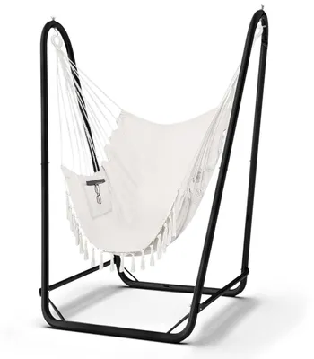Zdjęcie produktu dla Hanging chair z metalowym stelażem, kolor czarny, udźwig 160 kg, do użytku wewnątrz i na zewnątrz