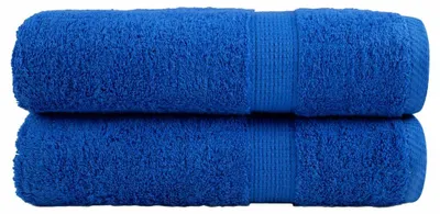 Zdjęcie produktu dla Ręczniki kąpielowe vidaXL Premium SOLUND, 2 szt., niebieskie, 100 x 150 cm, 600 g/m²
