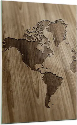 Produktbild von Bilder auf glas - Einteilig - Geographie Globus Karte - 70x100cm - Glasbilder - Wandbilder - Bilder - zum Aufhängen bereit - Wanddekoration aus Glas - Glas Bilder - Wandbild auf Glas - GPA70x100-3042