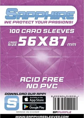 Immagine prodotto di REXhry Sapphire Purple - 100 pezzi, formato standard americano FFG (56x87 mm)