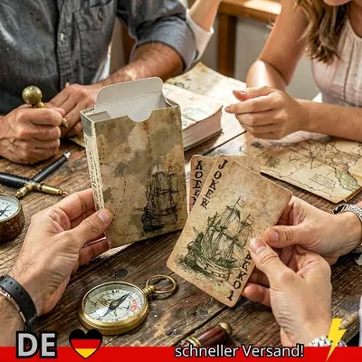 Produktbild von Piratenkönig Spielkarten Vintage Stype Bridge Card Deck 60x90mm Poker