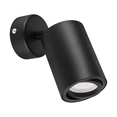Produktbild von Spot Lampe Wand Aluminium GU10 verstellbar Schwarz