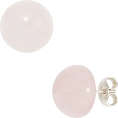 Produktbild von JOBO Ohrstecker 925 Sterling Silber 2 Rosenquarze Ohrringe