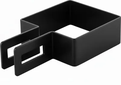Produktbild von LogistSystem Endschelle quadratisch 40x40mm - Schwarz Zaunschelle für Zaunpfosten - Befestigung von Gitterstabmatten - Zaunschellen Schelle Strebenschelle Pfostenschelle