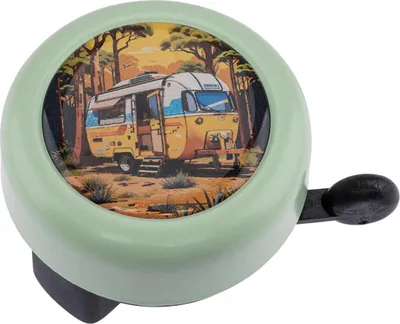 Produktbild von Reich Fahrradklingel Farbe Camping Reichhaltige Motivklingel Farbe Camping Pastellgrün