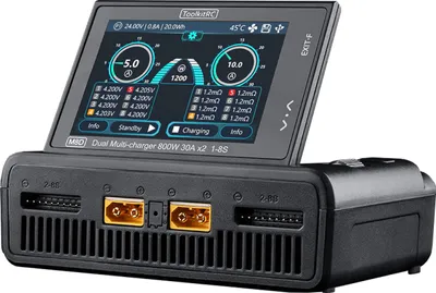 Zdjęcie produktu dla ToolkitRC M8D Lipo 1-8S 30A 2-kanałowa ładowarka DC 10-49V