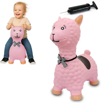 Imagen del producto de Lama saltarina HoppyDoo: Juguetes para niños, juguetes de salto para bebés, apto para interiores y exteriores
