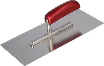 Obrázek produktu pro Nerezové hladítko STUBAI se zahnutou rukojetí | 280 x 130 mm | Tloušťka čepele 0,75 mm | Profesionální hladicí kotouč pro omítání a výplňové práce, betonářské práce a pro pokládku dlažby v interiéru i exteriéru