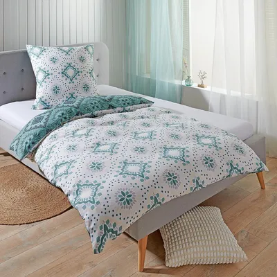 Produktbild von Traumschlaf Soft-Touch Mikrofaser Bettwäsche München grün 155x220 cm + 80x80 cm
