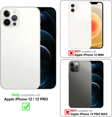Image de Cadorabo Housse pour Apple iPhone 12 / 12 PRO Housse de protection en noir Housse pour portable TPU silicone Etui Case Cover