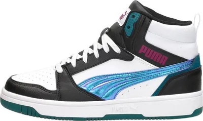 Produktbild von Puma Puma Rebound V6 Mid Bouncy Sky Jr Sneakers Hoog - zwart - Maat 37