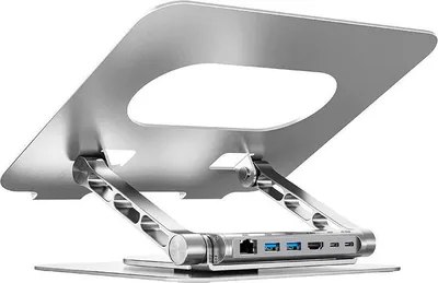 Obrázok produktu pre Nastaviteľný stojan na notebook + USB-C HDMI rozbočovač Unitek D1109B01 PD 100 W