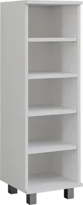 Image de Armoire Midischrank Vicco Ilias Blanc 30.2x95cm avec 5 compartiments ouverts, Model 54766