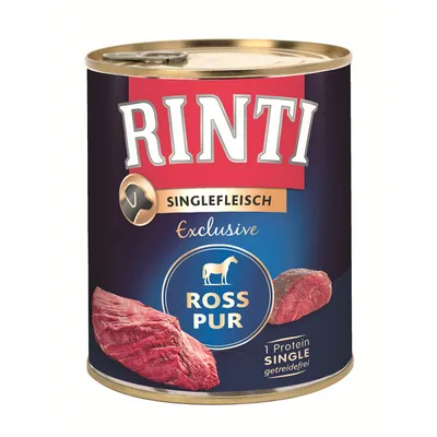 Produktbild von RINTI Singlefleisch Exclusive, Adult, jede Rasse, Pferd, 800 g, Ohne Soja