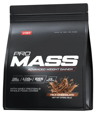 Produktbild von VAST Pro Mass Advanced Weight Gainer (2700g) Milk Chocolate - Gewichtszunahme - Mit Kreatin