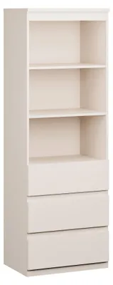 Produktbild von Furniture24 Regal Lisson Lsqr711M-U60 Mit 3 Schubladen Bücherregal Sandbeige