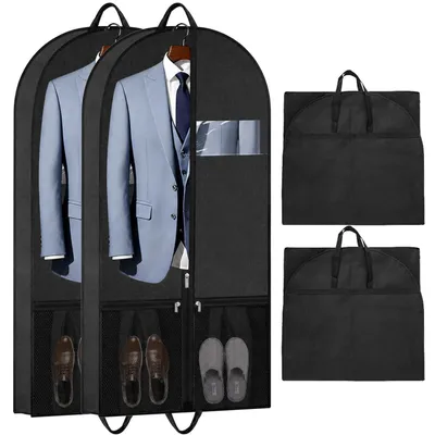 Immagine prodotto di Sacchi per abiti, 60 x 110 cm, set da 2, colore nero