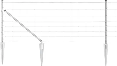Image de vidaXL Poteau de clôture Galvanisé 25 x 0,8 m Acier