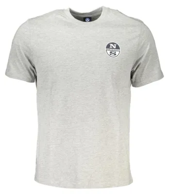 Produktbild von Graues Herren-Kurzarmshirt mit Rundhals & Print-Logo