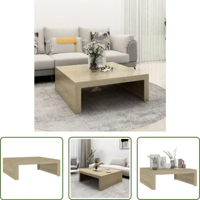 Produktbild von The Living Store Couchtisch Sonoma-Eiche 100x100x35 cm Holzwerkstoff