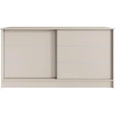 Produktbild von BEAUTYSOFA Kommode MIRELA 160 cm Kaschmir, Sideboard mit 2 Schiebetüren, Highboard  mit dekorativen Zierleisten, Moderne Anrichte, Viel Stauraum