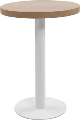 Produktbild von Bistrotisch Hellbraun 60 cm MDF Bartisch Set Stehtisch Holz Hochtisch