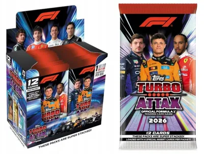 Produktbild von Topps Formula 1 F1 Turbo Attax 2026 Full Box: 24 Packs, 288 Cards, Hero Pack