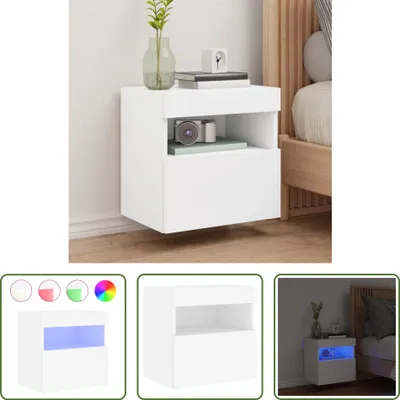 Produktbild von The Living Store TV-Wandschrank mit LED-Leuchten Weiß 40x30x40 cm