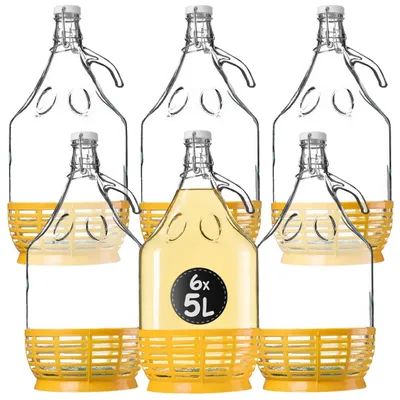 Produktbild von KADAX Weinballon, Glasballon für Wein, Weinfass aus glas, Gärballon, Fass für Wein aus Glas