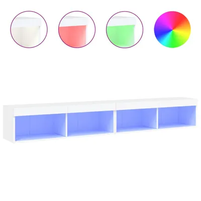 Obrázek produktu pro TV skříňky s LED světly 2 ks. Bílé 100x30x30 cm