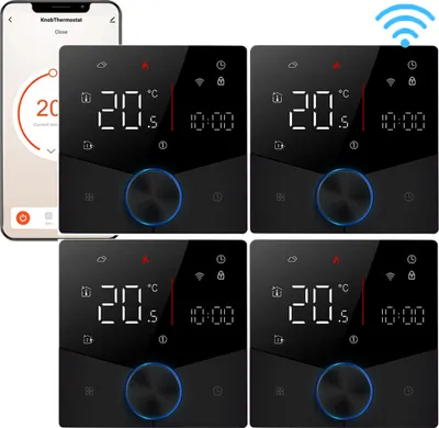 Produktbild von 4X WiFi Tuya Smart Thermostat 3A Raumthermostat Wasserheizungsgeräte Fußbodenheizung, APP-Steuerung, Sprachsteuerung Tmall Genie Amazon Home